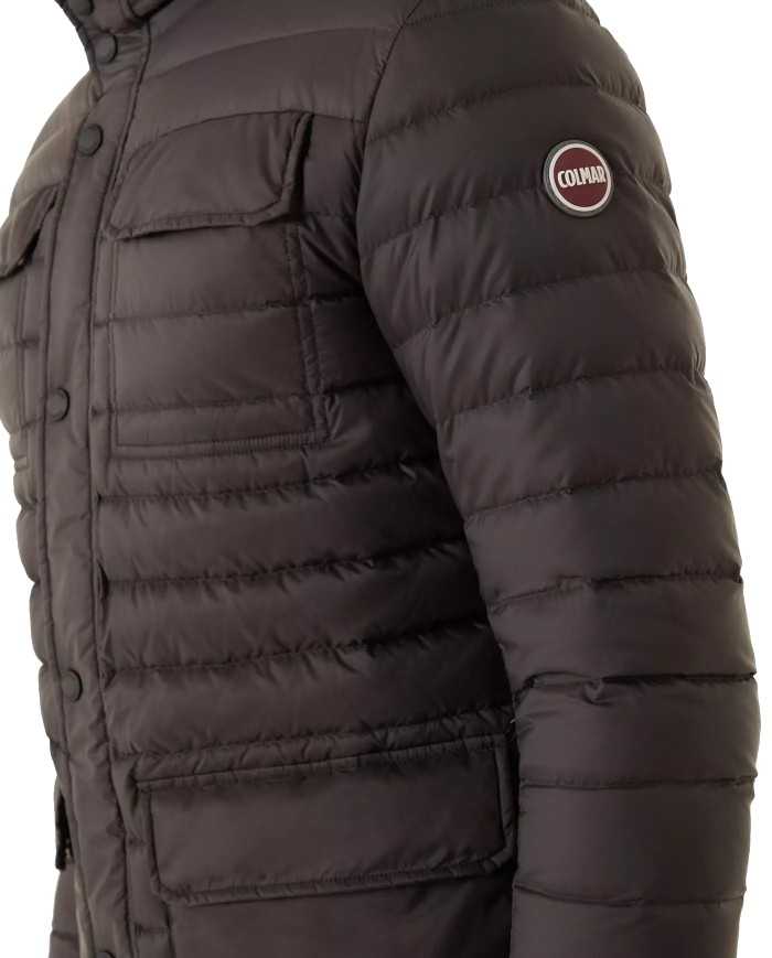 piumino trapuntato nero/spike da uomo logato su manica | COLMAR