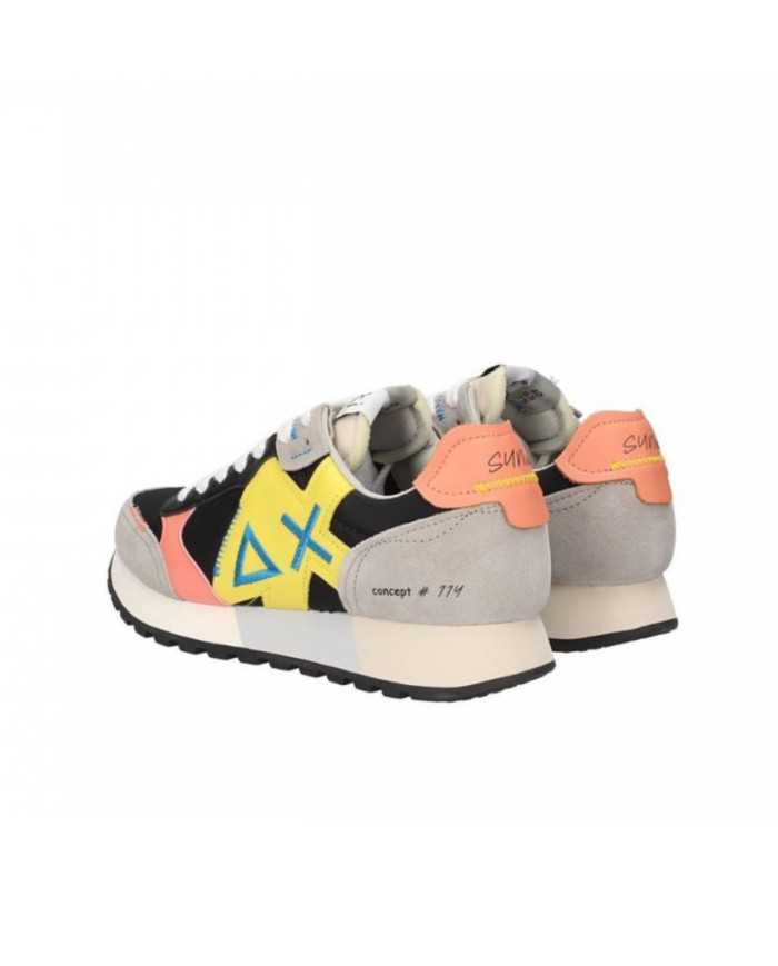 sneakers nere uomo con logo e inserti ricamati in contrasto| SUN68 sneakers nere uomo con logo e inserti ricamati in contrasto| SUN68