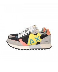 sneakers nere uomo con logo e inserti ricamati in contrasto| SUN68 sneakers nere uomo con logo e inserti ricamati in contrasto| SUN68