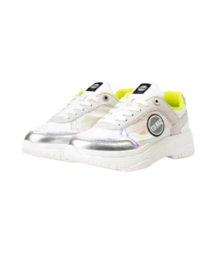 Sneakers bianche/lime donna con dettagli metallici e logo | COLMAR Sneakers bianche/lime donna con dettagli metallici e logo | COLMAR