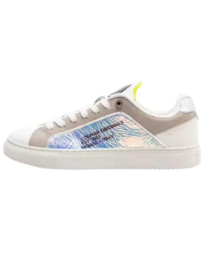 sneakers white/lime donna con fantasia sui lati e logo | COLMAR sneakers white/lime donna con fantasia sui lati e logo | COLMAR