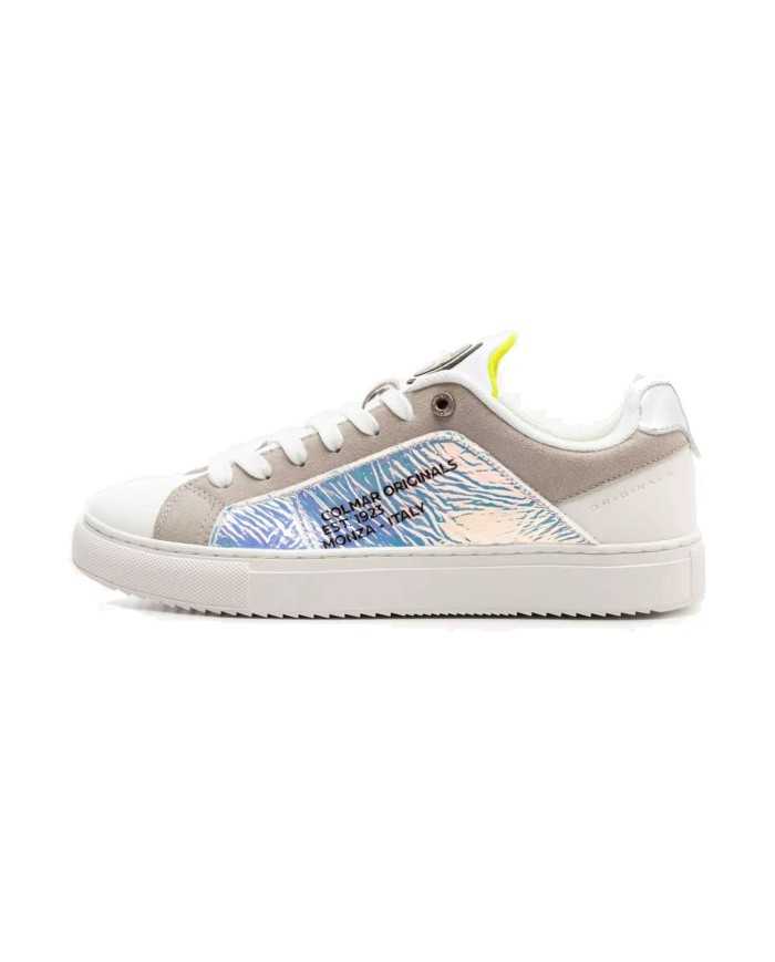 sneakers white/lime donna con fantasia sui lati e logo | COLMAR sneakers white/lime donna con fantasia sui lati e logo | COLMAR