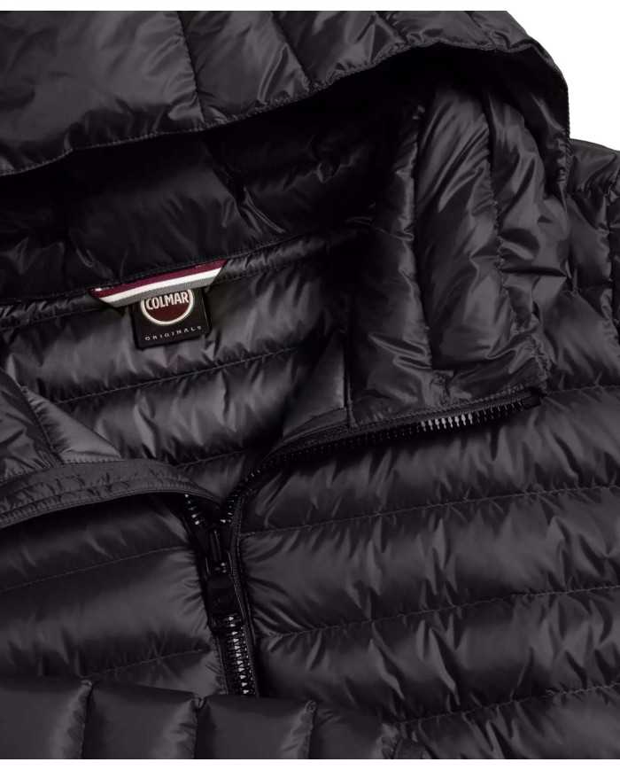 piumino lucido nero/dark steel da donna waterproof con loghi | COLMAR