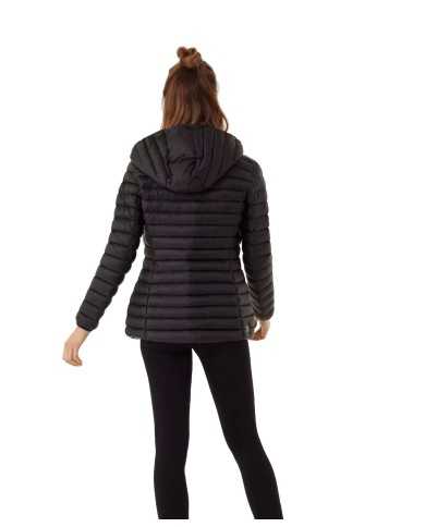 piumino lucido nero/dark steel da donna waterproof con loghi | COLMAR