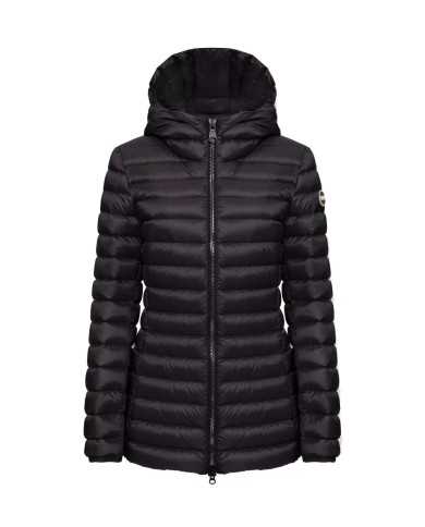piumino lucido nero/dark steel da donna waterproof con loghi | COLMAR