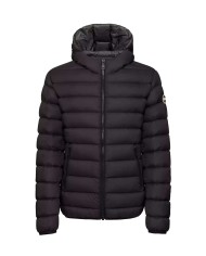 piumino nero/spike da uomo semilucido imbottito in vera piuma | COLMAR