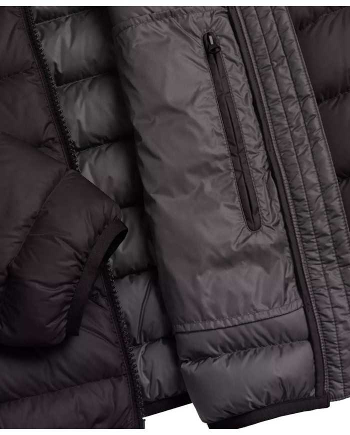 piumino nero/spike da uomo semilucido imbottito in vera piuma | COLMAR
