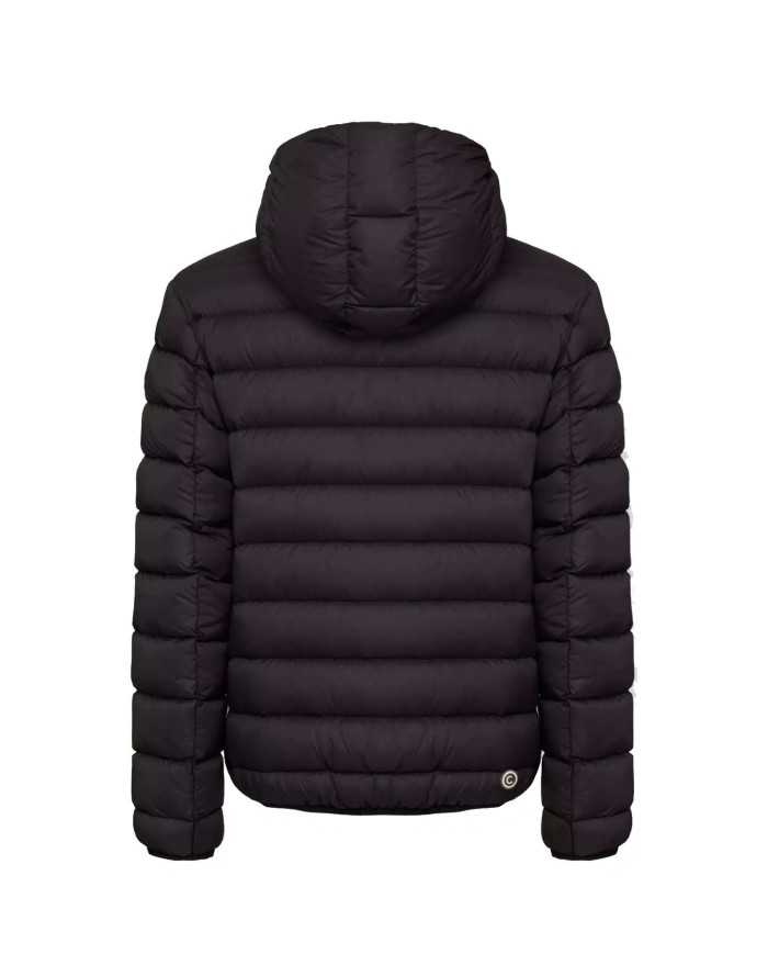 piumino nero/spike da uomo semilucido imbottito in vera piuma | COLMAR piumino nero/spike da uomo semilucido imbottito in vera piuma | COLMAR