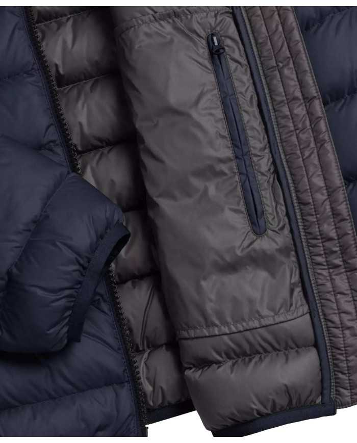 piumino navy/spike da uomo semilucido imbottito in vera piuma | COLMAR