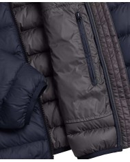 piumino navy/spike da uomo semilucido imbottito in vera piuma | COLMAR