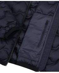 piumino navy da uomo trapuntato a onde in Teflon con loghi | COLMAR