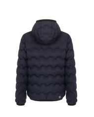 piumino navy da uomo trapuntato a onde in Teflon con loghi | COLMAR