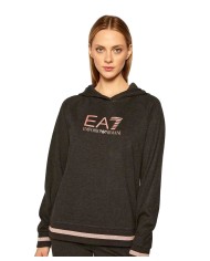 tuta carbon mel donna con dettagio stripe su felpa e pantalone | EA7 tuta carbon mel donna con dettagio stripe su felpa e pantalone | EA7