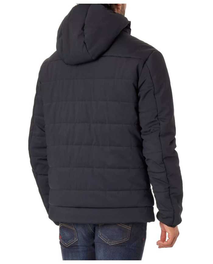 Giacca nera uomo impermeabile e idrorepellente con logo | EA7