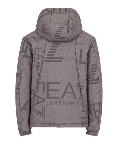 giubbotto medium grey melange da uomo con maxi logo all-over | EA7 giubbotto medium grey melange da uomo con maxi logo all-over | EA7