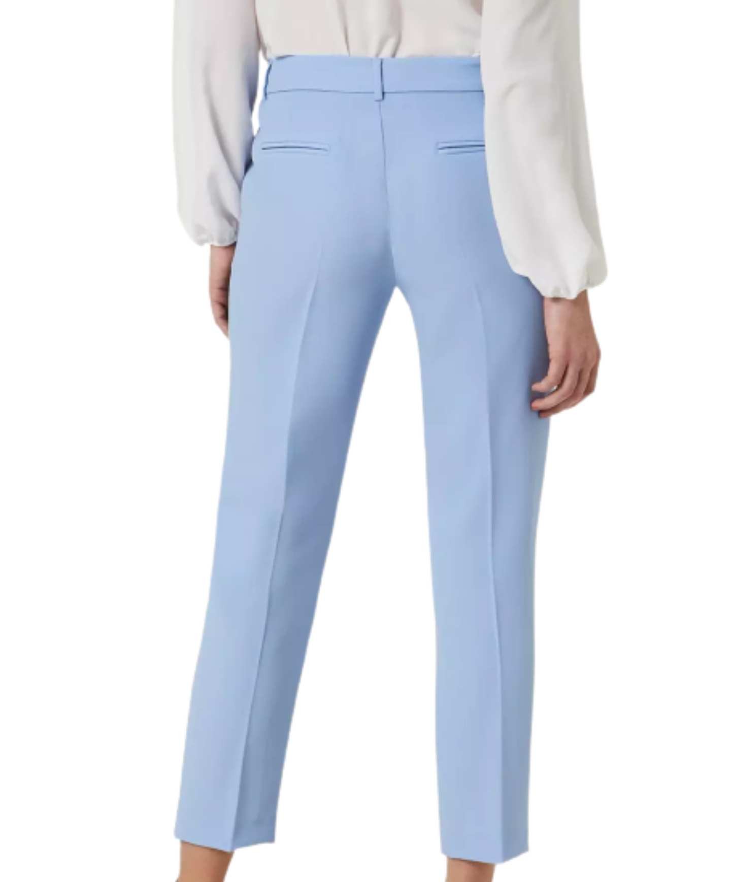LIU JO Pantaloni Donna P ES Elegante Slim Zip Blu Indaco Nuovo 6392