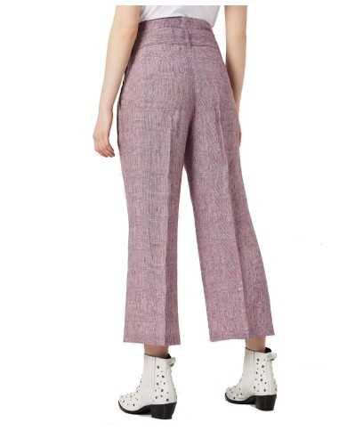 Pantalone palazzo orchideo da donna con trama check | LIU JO Pantalone palazzo orchideo da donna con trama check | LIU JO