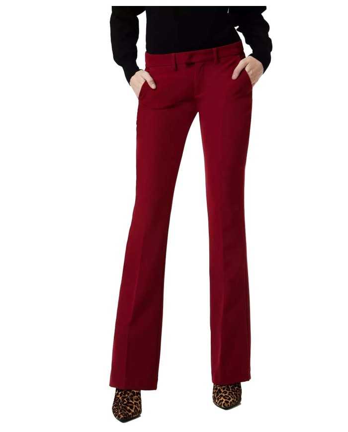 LIU JO Pantalone Donna Bootcut A-TI Flare Elasticizzati Rosso Ganci... LIU JO Pantalone Donna Bootcut A-TI Flare Elasticizzati Rosso Ganci...