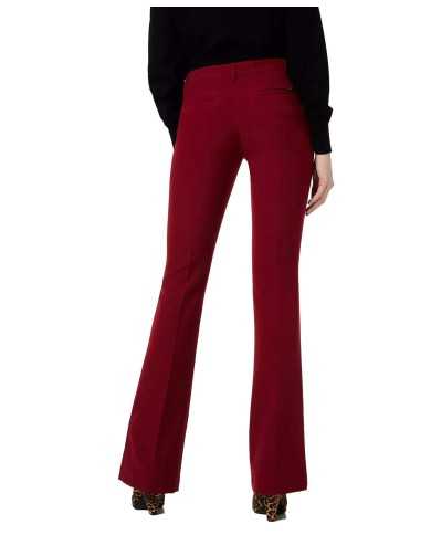 LIU JO Pantalone Donna Bootcut A-TI Flare Elasticizzati Rosso Ganci...