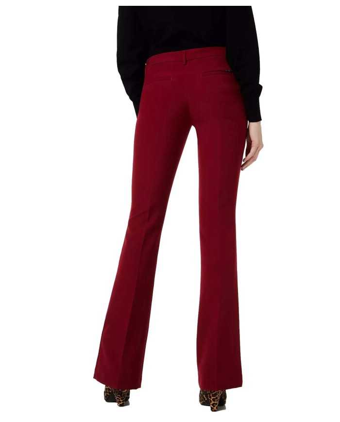 LIU JO Pantalone Donna Bootcut A-TI Flare Elasticizzati Rosso Ganci... LIU JO Pantalone Donna Bootcut A-TI Flare Elasticizzati Rosso Ganci...