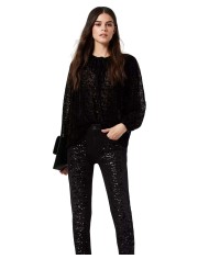 LIU JO Blusa Donna A-TI Maglia Velluto Scollo Goccia Trasparente Ne... LIU JO Blusa Donna A-TI Maglia Velluto Scollo Goccia Trasparente Ne...