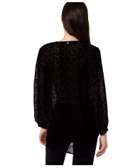 LIU JO Blusa Donna A-TI Maglia Velluto Scollo Goccia Trasparente Ne... LIU JO Blusa Donna A-TI Maglia Velluto Scollo Goccia Trasparente Ne...