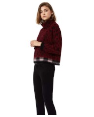 LIU JO Dolcevita Donna A-TI Maglia Jacquard Leopardata Alpaca Borde...