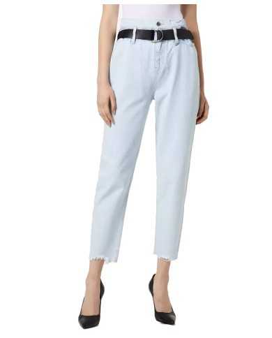 LIU JO Jeans Donna A-TI Denim Cotone Vita Alta Caramella Celeste Fr...