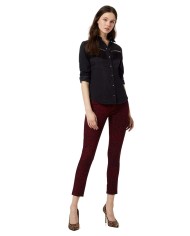 LIU JO Camicia Jeans Donna A-TI Denim Cotone Nera Frange Borchie El... LIU JO Camicia Jeans Donna A-TI Denim Cotone Nera Frange Borchie El...
