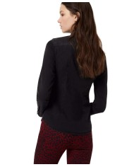 LIU JO Camicia Jeans Donna A-TI Denim Cotone Nera Frange Borchie El... LIU JO Camicia Jeans Donna A-TI Denim Cotone Nera Frange Borchie El...