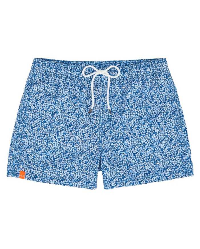 costume mare bianco e navy uomo con fantasia all-over | SUN68 costume mare bianco e navy uomo con fantasia all-over | SUN68