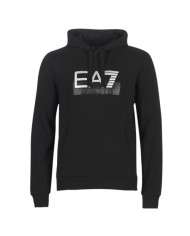 EA7 Armani Felpa Uomo 6GPM17 PJ07Z A-TI Cappuccio Cotone Nera Blu N...