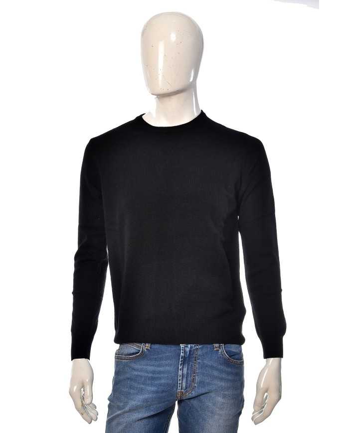 MANIFATTURA DI GENOVA Maglioncino Uomo Cotone Maglia Girocollo Ross...