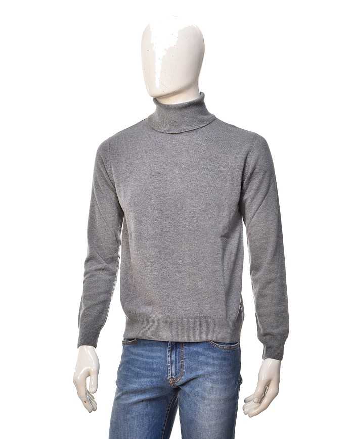 MANIFATTURA DI GENOVA Dolcevita Uomo Maglioncino Cotone Nero Blu Ve...