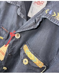 giacca notte da uomo con dettagli ricamati e stemma logato | BOB