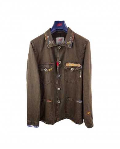 giacca moro da uomo con dettagli ricamati e stemma logato | BOB giacca moro da uomo con dettagli ricamati e stemma logato | BOB