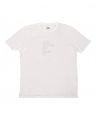 t-shirt gauze white da uomo con stampa logata davanti | C.P. COMPANY t-shirt gauze white da uomo con stampa logata davanti | C.P. COMPANY