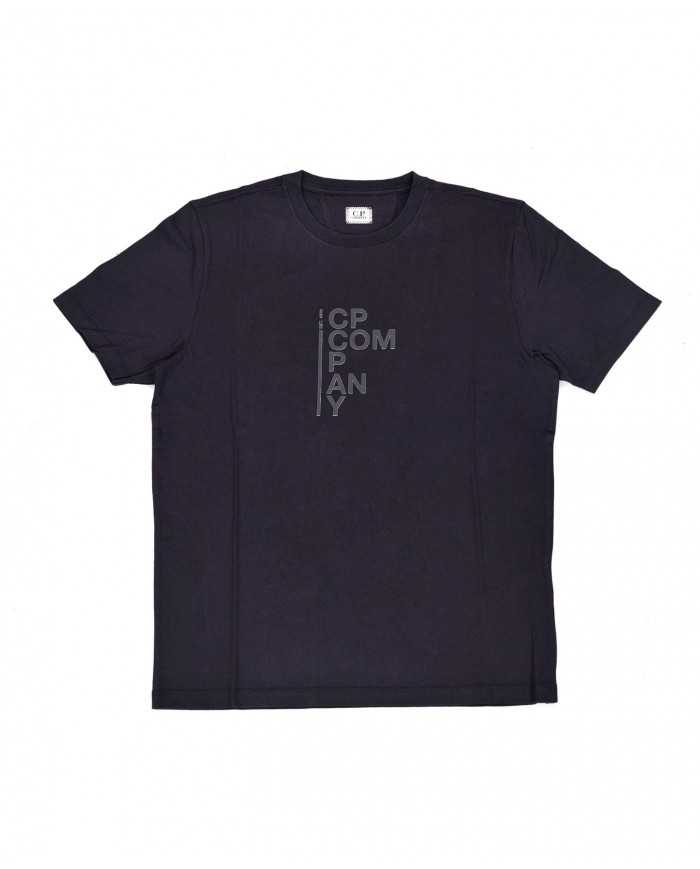 t-shirt total eclipse da uomo con stampa logata davanti | C.P. COMPANY t-shirt total eclipse da uomo con stampa logata davanti | C.P. COMPANY