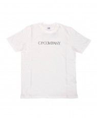t-shirt gauze white da uomo con stampa logata | C.P. COMPANY t-shirt gauze white da uomo con stampa logata | C.P. COMPANY