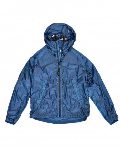 giubbino waterproof lyons blu da uomo con lenti logate | C.P. COMPANY giubbino waterproof lyons blu da uomo con lenti logate | C.P. COMPANY