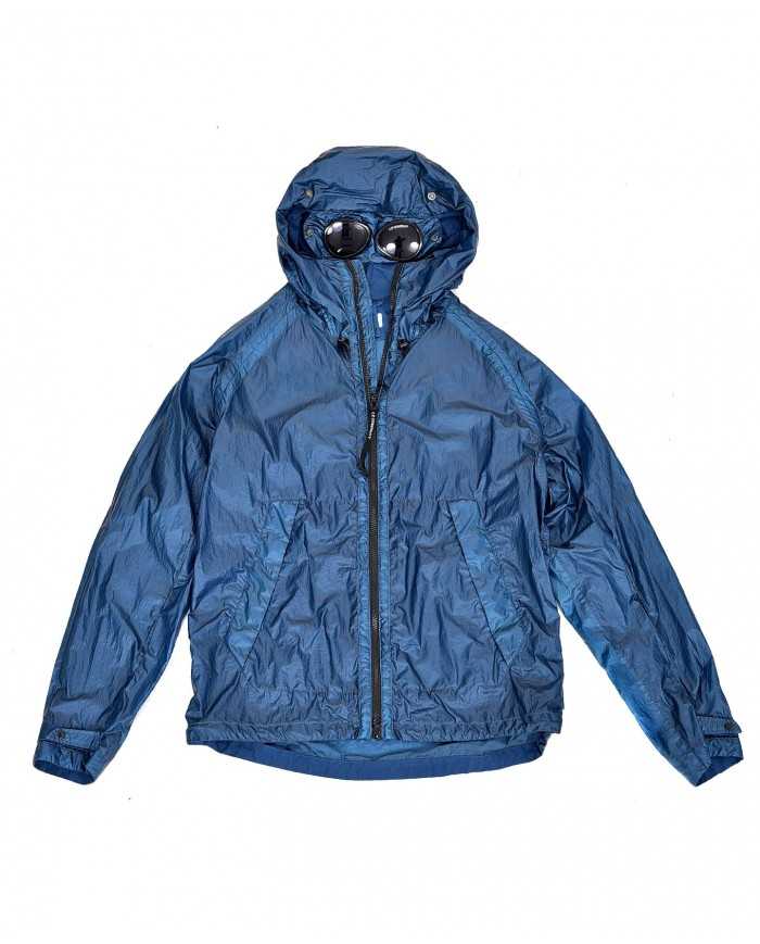 giubbino waterproof lyons blu da uomo con lenti logate | C.P. COMPANY giubbino waterproof lyons blu da uomo con lenti logate | C.P. COMPANY