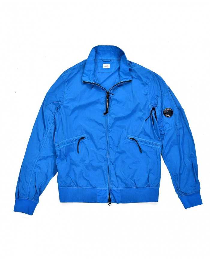 giubbino biker lyons blu da uomo con lente logata | C.P. COMPANY giubbino biker lyons blu da uomo con lente logata | C.P. COMPANY