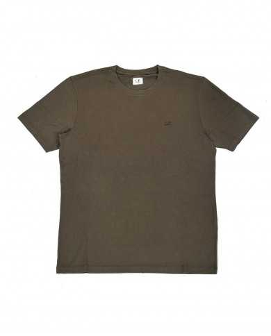 t-shirt ivy green da uomo logato in piccolo sul petto | C.P. COMPANY t-shirt ivy green da uomo logato in piccolo sul petto | C.P. COMPANY