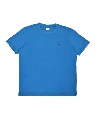 t-shirt lyons blu da uomo logato in piccolo sul petto | C.P. COMPANY t-shirt lyons blu da uomo logato in piccolo sul petto | C.P. COMPANY