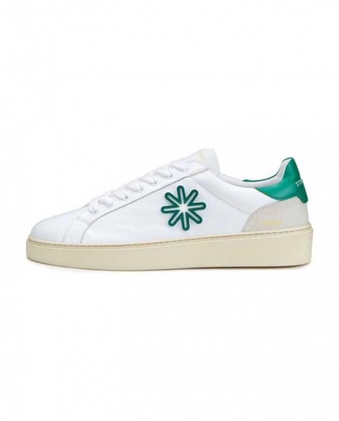 sneakers bianche da uomo con logo e talloncino verde | MANUEL RITZ sneakers bianche da uomo con logo e talloncino verde | MANUEL RITZ