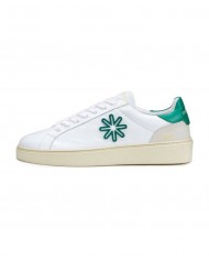 sneakers bianche da uomo con logo e talloncino verde | MANUEL RITZ