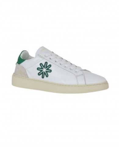 sneakers bianche da uomo con logo e talloncino verde | MANUEL RITZ sneakers bianche da uomo con logo e talloncino verde | MANUEL RITZ