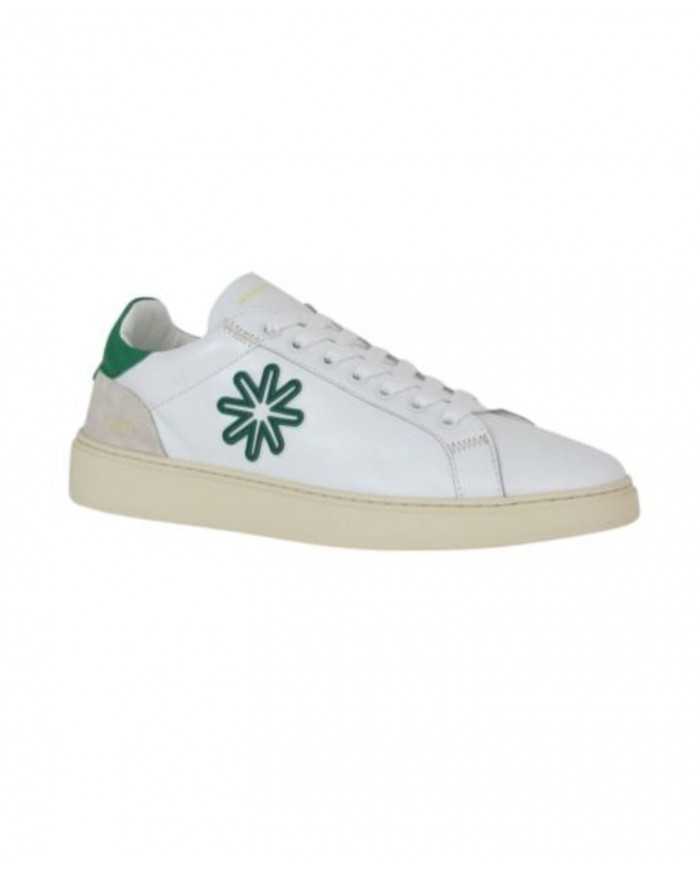 sneakers bianche da uomo con logo e talloncino verde | MANUEL RITZ sneakers bianche da uomo con logo e talloncino verde | MANUEL RITZ