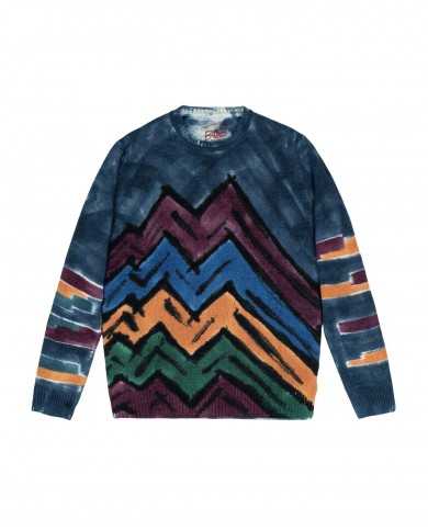 maglia da uomo con fantasia stampata all-over e bordi a costine | BOB maglia da uomo con fantasia stampata all-over e bordi a costine | BOB