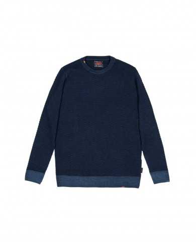 maglia bluwork da uomo con dettagli ricamati sul girocollo | BOB maglia bluwork da uomo con dettagli ricamati sul girocollo | BOB